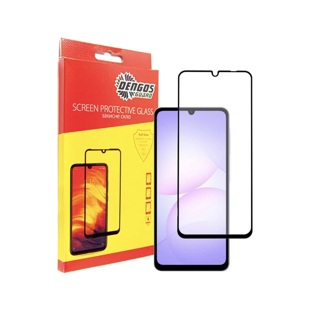 Стекло защитное Dengos Full Glue Samsung Galaxy A08 Black (TGFG-455) - изображение 1