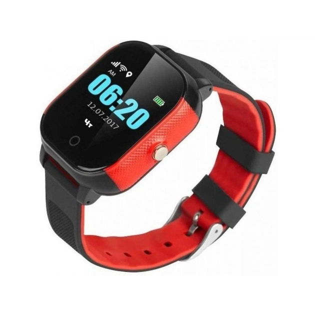 Смарт годинник-телефон GoGPS К23 Black/red дитячий з GPS трекером (K23BKRD) - изображение 1
