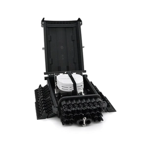 Муфта оптична Merlion 2 вводи, до 4-х касет, до 96 зварок, матеріал ABS (ML-OP-F205) picture 1