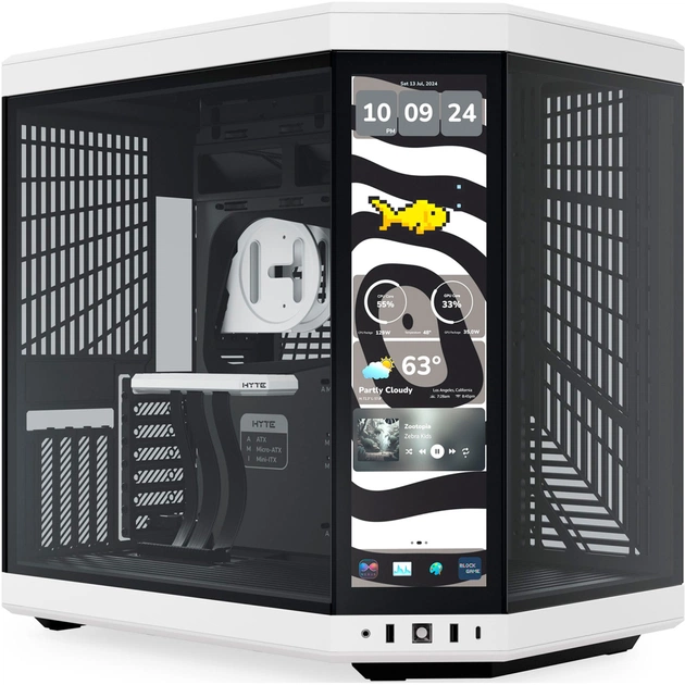 Корпус для ПК Hyte Y70 Touch Infinite Black-White (CS-HYTE-Y70TTI-WB) - изображение 1