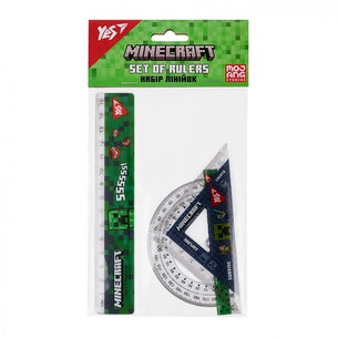 Лінійка Yes набір Minecraft (3 предмети) лінійка 15 см (370687) изображение 1