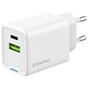 Зарядний пристрій ColorWay C101E GaN Mini 45W PD PPS USB-C + USB-A QC4.0 white (CW-CHS060PD-WT) - зменшене зображення 1