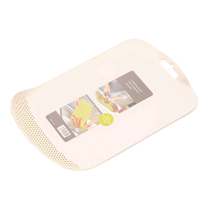 Дошка для нарізання Stenson зі зливом 38.5 х 24 х 0.4 см Бежева (R28934 beige) зображення 1