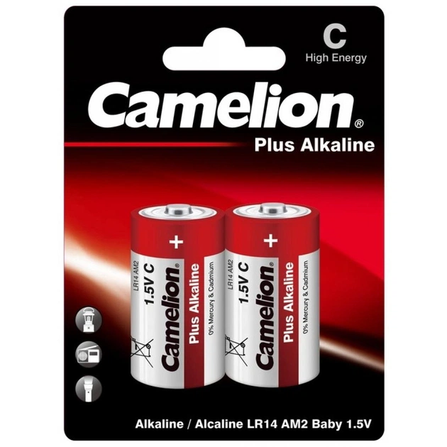 Батарейка Camelion C LR14 Plus Alkaline * 2 (LR14-BP2) - изображение 1