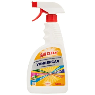 Спрей для чищення ванн San Clean Генеральне прибирання Лимон 500 г (4820003543009) зображення 1