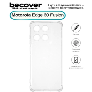 Чохол до мобільного телефона BeCover Anti-Shock Motorola Edge 60 Fusion Clear (713805) зображення 1