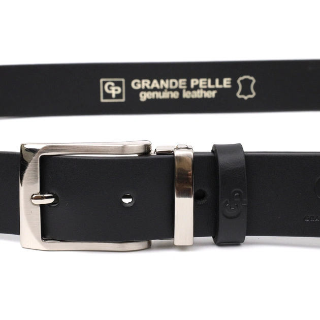 Ремінь Grande Pelle Брючний з натуральної шкіри Чорний (11675) - зображення 2