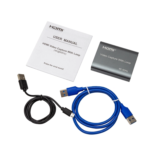 Пристрій захоплення відео PowerPlant HDVC7 HDMI USB2.0 4k/60hz (CA914173) - picture 2