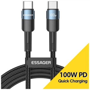 Дата кабель USB-C to USB-C 1.0m 100W blue Essager (EXCTT1-XC03) зображення 1