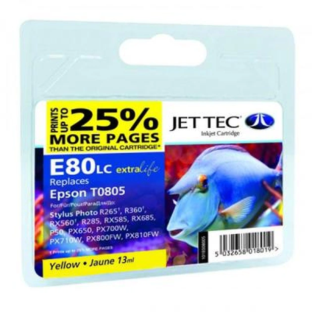 Картридж Jet Tec Epson StPh P50/PX660/PX720WD Yellow (110E008004) - зображення 1