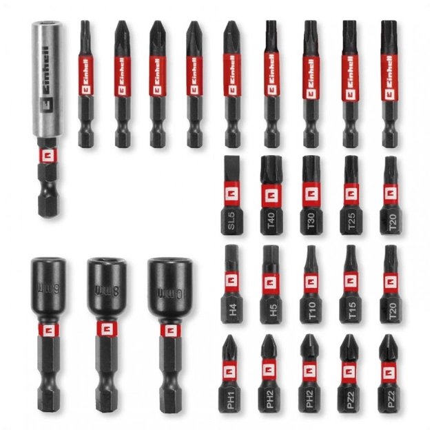 Набір біт Einhell біт і головок, 1/4", 28шт, кейс (108703) - picture 3