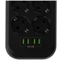 Мережевий фільтр живлення ColorWay CW-CHE64B, 6 розеток/4USB Black (CW-CHE64B) - зменшене зображення 7