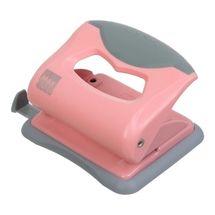 Діркопробивач Buromax пластиковий PASTEL, до 20 аркушів, 125 х 95 х 65 мм, рожевий (BM.4020-10) изображение 1