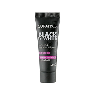 Зубна паста Curaprox Black is White З активованим вугіллям 10 мл (7612412425895) зображення 1