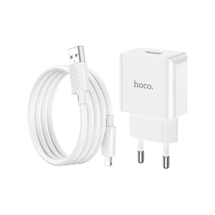 Зарядний пристрій HOCO C106A charger set(iP) White (6931474783899) зображення 1