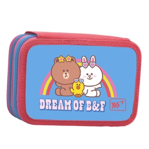 Пенал Yes HP-01 твердий подвійний Line Friends (533386) зображення 1