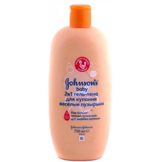 Дитячий гель для душу Johnson’s baby 2 в 1 Веселі бульбашки 750 мл (3574660666519) - изображение 1