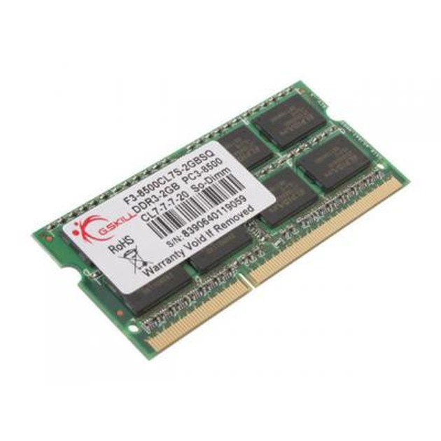 Модуль пам'яті для ноутбука SoDIMM DDR3 2GB 1066 MHz G.Skill (F3-8500CL7S-2GBSQ) - зображення 1