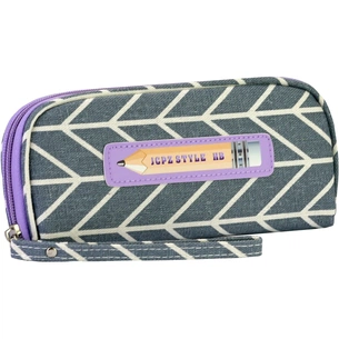 Пенал Cool For School 1 відділення з ремінцем Сірий (J-2621-dk.grey) зображення 1