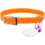 Нашийник для тварин WAUDOG Glamour з QR паспортом Д 22-30 см помаранчевий (32484) - зменшене зображення 1