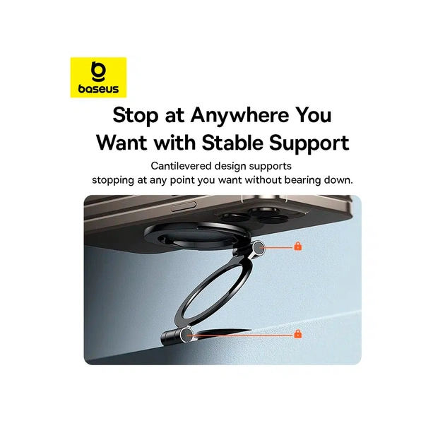 Універсальний автотримач Baseus MagPro Series II Magnetic Car Mount Stick-on Version Cosmic Black (C40172900121-00) - picture 12