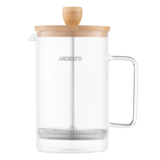 Френч-прес Ardesto Midori, 800мл, боросилікатне скло, бамбук, прозорий (AR1009WL) - picture 3