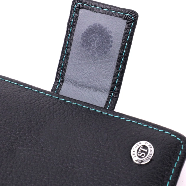 Гаманець ST Leather З натуральної шкіри Чорний (19436) - зображення 5