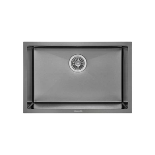 Мийка кухонна GRANADO Under top L STEEL S201 black (GS09201B) зображення 1