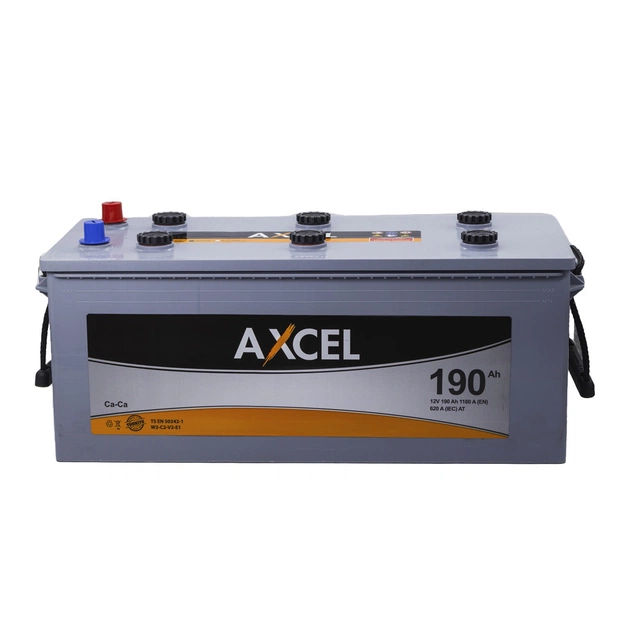 Акумулятор автомобільний AXCEL 190A +прав. (B) (1180 пуск) MF - изображение 1
