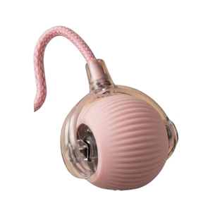 Іграшка для котів Me&Pet Інтерактивний м'яч з мотузкою рожевий (NMP-47P) зображення 1