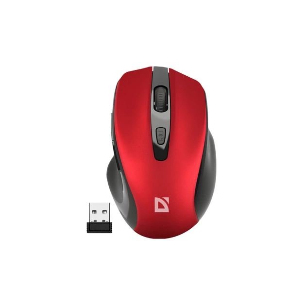Мишка Defender Prime MB-053 Silent Wireless Red (52052) - зображення 1