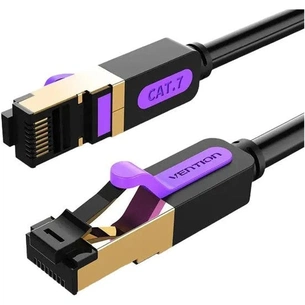 Патч-корд 10м, S/FTP cat 7 RJ-45 black Vention (ICDBL) изображение 1