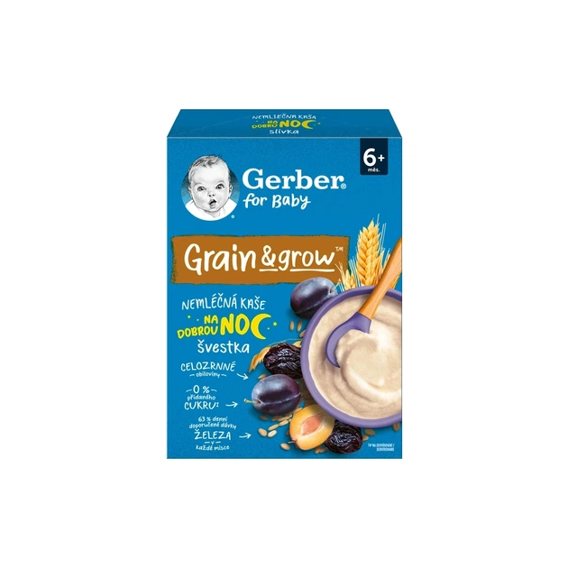 Дитяча каша Gerber Безмолочна вівсяно-пшенична з чорносливом з 6 місяців 200 г (1100428) - picture 2