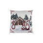 Наволочка Прованс декоративна Snowfall Три гноми біля будиночка 45х45 см Сіра (23404) - зменшене зображення 1