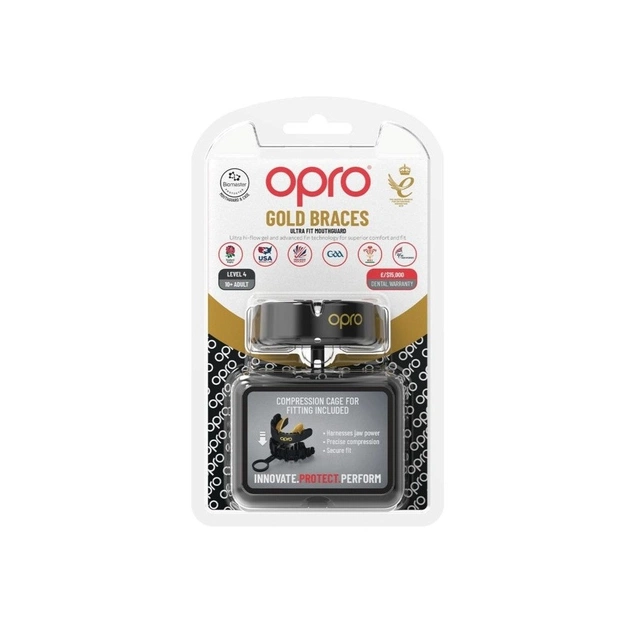 Капа Opro Gold Braces під брекети Blackl/Gold (102506001) (Gold_Braces_Bl/Gold) - picture 5