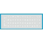 Наклейка на клавіатуру BestKey мініатюрна прозора, 56, білий (BKm3WhTr) - зменшене зображення 1