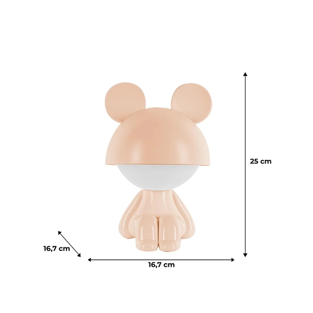 Нічник Kite Світильник LED з акумулятором Cute Mouse, персиковий (K25-316-2-4) - picture 6