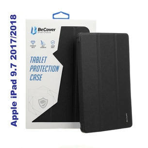 Чохол до планшета BeCover Tri Fold Soft TPU Silicone Apple iPad 9.7 2017/2018 A1822/A1823/A1893/A1954 Black (706875) зображення 1