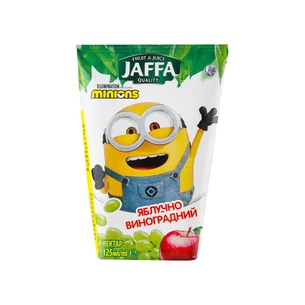 Сік дитячий Jaffa Minions Яблучно-виноградний 125 мл (4820192262903) изображение 1