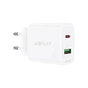 Зарядний пристрій Acefast A25 1xUSB-C PD20W + 1xUSB-A White (6974316281214) - уменьшенное изображение 2