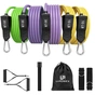Еспандер U-Powex Resistance bands набір 5шт 100LB до 45кг (UP_1030_100LB) - зменшене зображення 11