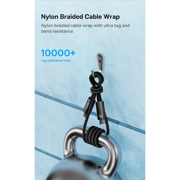 Дата кабель USB-C to USB-C 2.0m 240W Black Baseus (CAWJ040101) - зображення 12