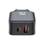Зарядний пристрій XO L154 USB-C PD20W + USB-A QC3.0 Black (L154.black) - зменшене зображення 2