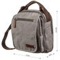 Сумка Vintage Текстильна чоловіча на два відділення Сіра (20198) - зменшене зображення 3