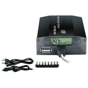 Блок живлення до ноутбуку Porto 100W, DC 15-24V (рег), 5A max, + USB 5V,1A, + автомобильный (MN-505K) зображення 1