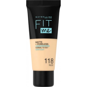 Тональний крем Maybelline New York Fit Me Matte + Poreless 118 - Nude 30 мл (3600531369392) зображення 1