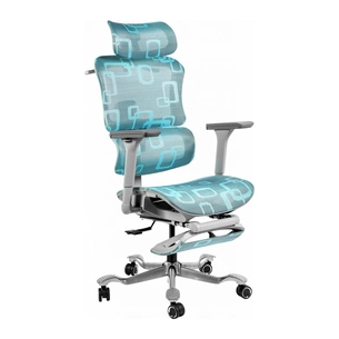 Офисное кресло GT Racer B-542 Gray/Blue изображение 1
