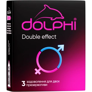 Презервативи Dolphi Double Effect 3 шт. (4820144772979) зображення 1
