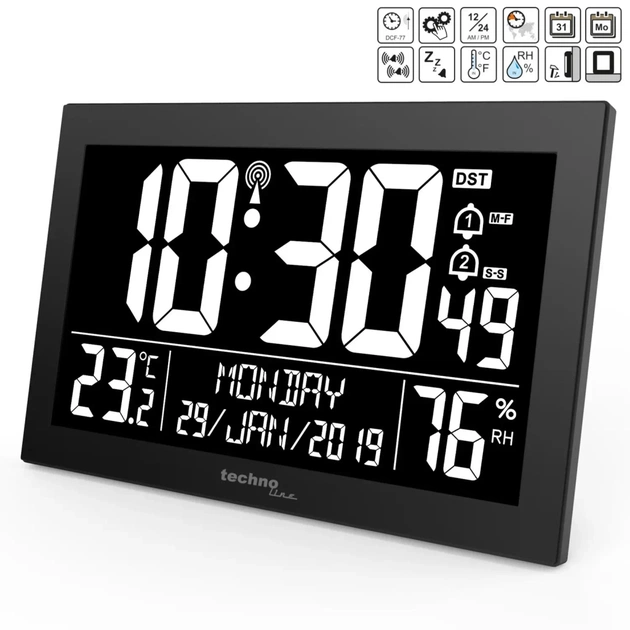 Настінний годинник Technoline WS8017 Black (DAS301334) - picture 3