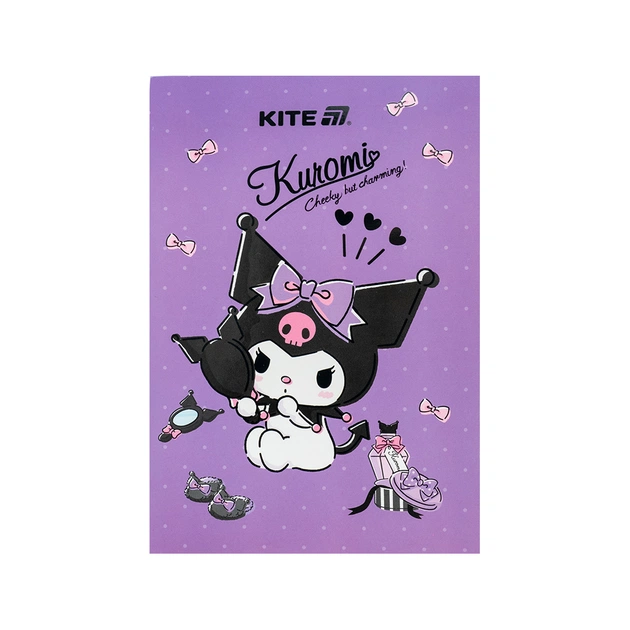 Блокнот Kite Kuromi A5, 50 аркушів, клітинка (HK25-194-2) - изображение 1